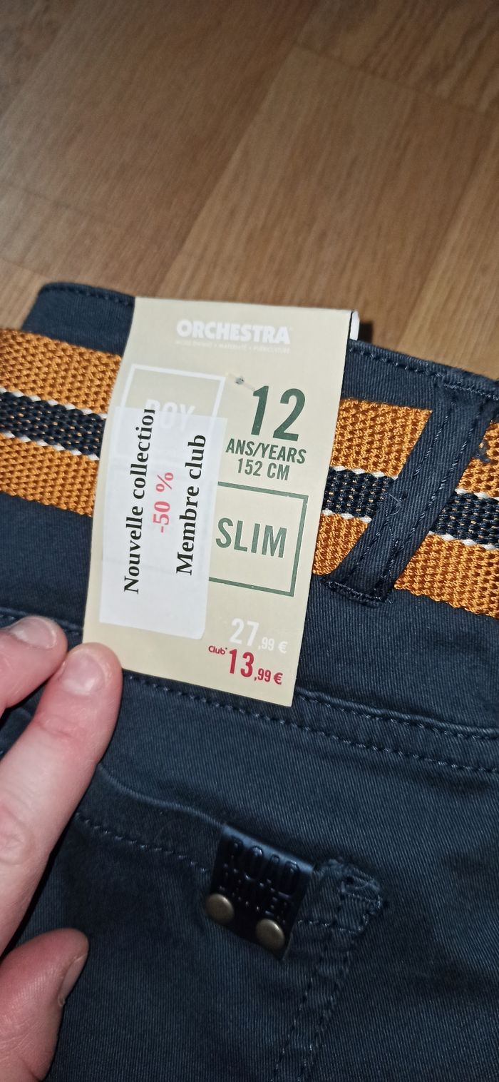 Pantalon bleu marine taille 12 ans orchestra - photo numéro 2