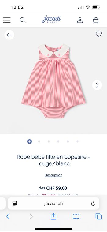 Robe bébé fille jacadi