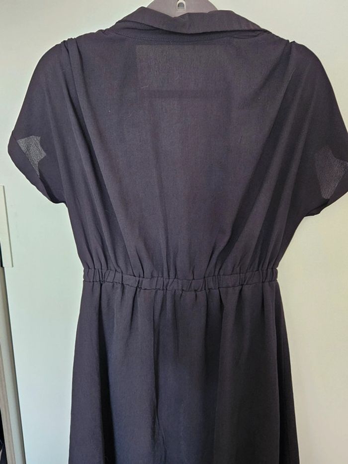 Robe chemise noire à boutons dorés Easy Clothes - photo numéro 6