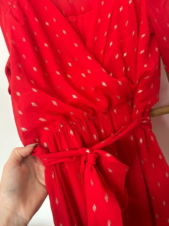 Robe longue rouge et dorée la petite étoile - photo numéro 6