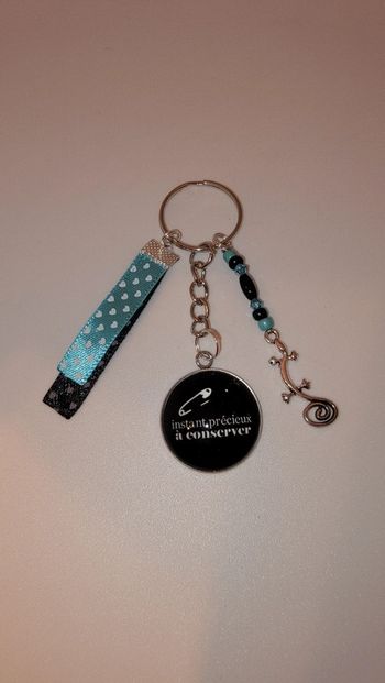 Cadeau pensées positives, porte clé message bijoux de sac " instants précieux à conserver "