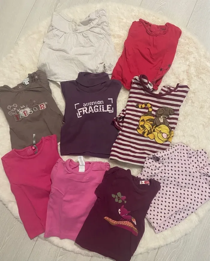 🖤🌸Lot vêtements fille 6 mois hiver 31 pièces  – Disney, Kiabi – TBE  parfait pour revendeur 🖤🌸