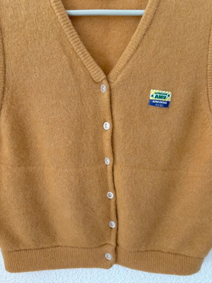 Gilet sans manches American Vintage Vitow moutarde / taille M - photo numéro 3