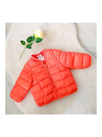 Doudoune anorak orange bébé fille 6 mois