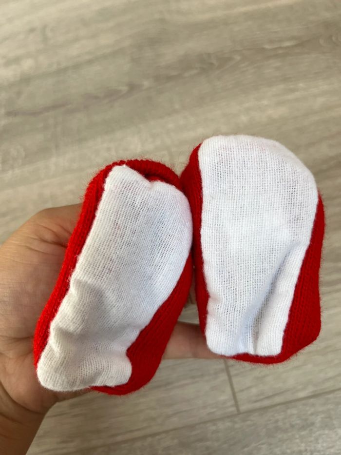 Chaussons noël rouge bébé mixte - photo numéro 2