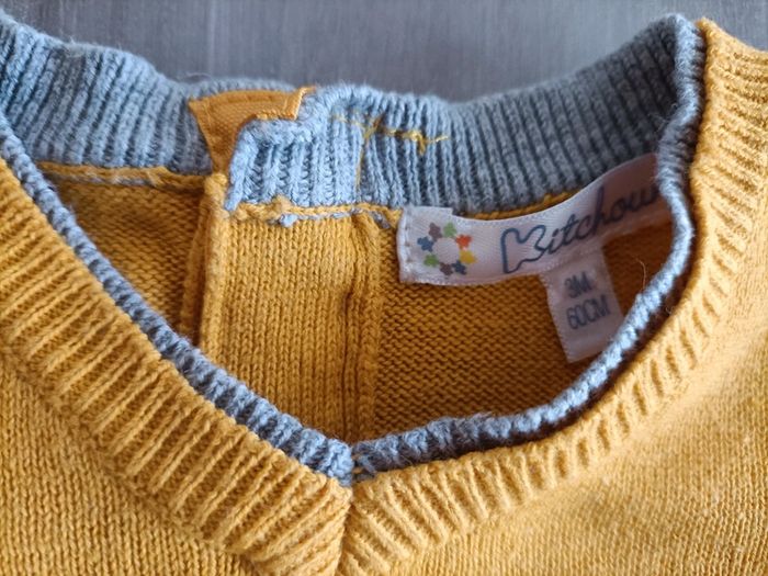 Lot de 2 pulls col V et 1 jean Kitchoun 3 mois - photo numéro 6