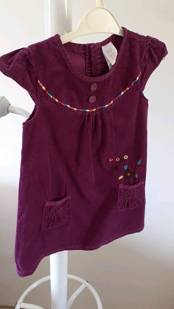 Robe velours violette