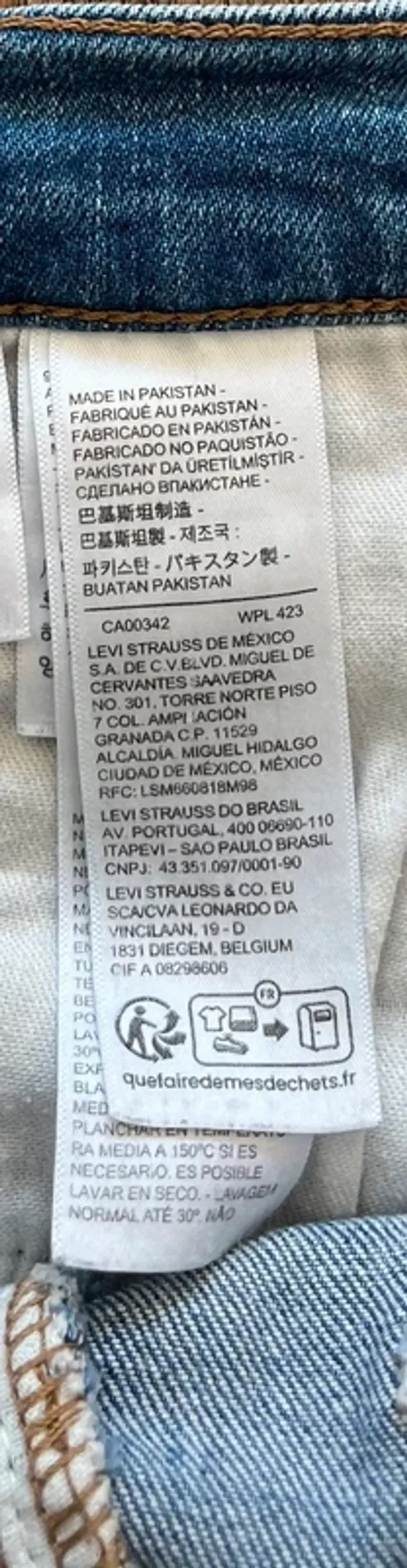 Jean/pantalon bleu Levi's 505 pour homme, taille : W 36 L 32 (46 taille française) - photo numéro 9