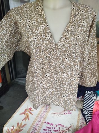 #kytieMfemme. Chemise blouse manche 3/4 taille M