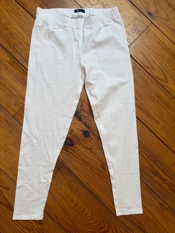 Legging blanc femme taille L à XL - photo numéro 1