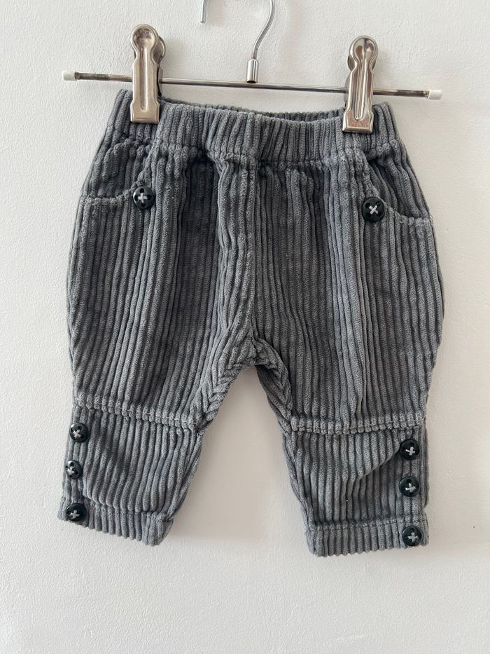 Pantalon velours gris