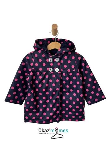 Veste imperméable zippée à capuche - Grain de blé 18 mois (80cm)