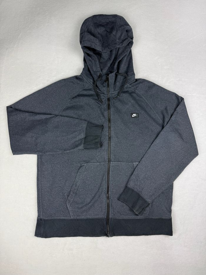 Nike Hoodie Zippé Homme taille L Sweat à Capuche Gris Anthracite Full Zip Sportswear #00225