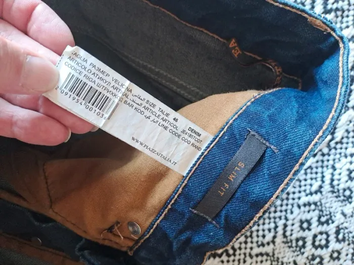 Jean homme slim fit neuf effet used piazza Italia étiquette vente enlevée 42 France (46 Italie) - photo numéro 10