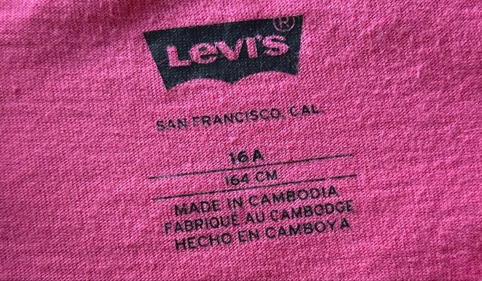 T-shirt rose foncé levi’s pailleté devant 16 ans Levis San Francisco - photo numéro 3