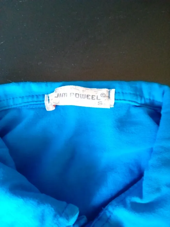 Polo à impression  bleu taille S - photo numéro 3