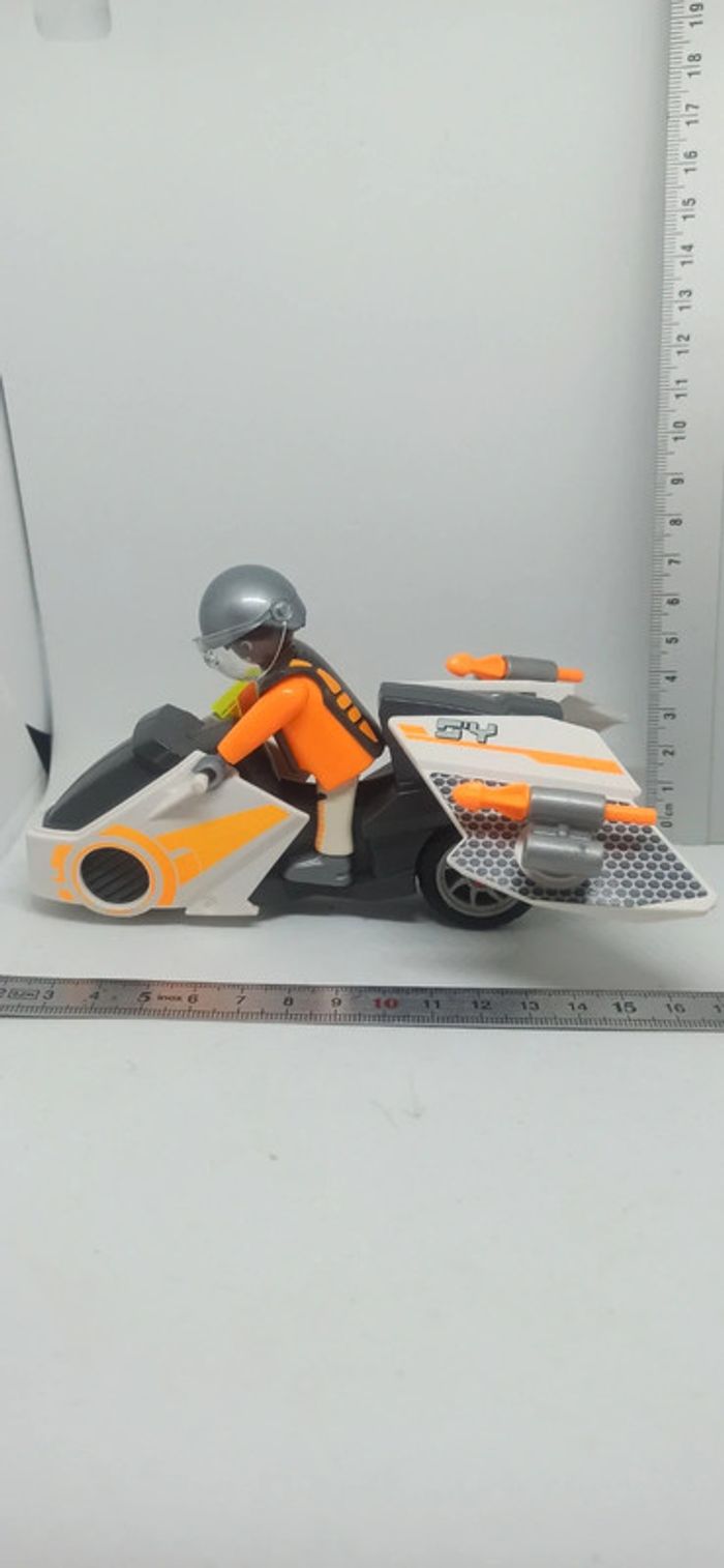 Moto agent secret espion avec projectiles playmobil - photo numéro 2