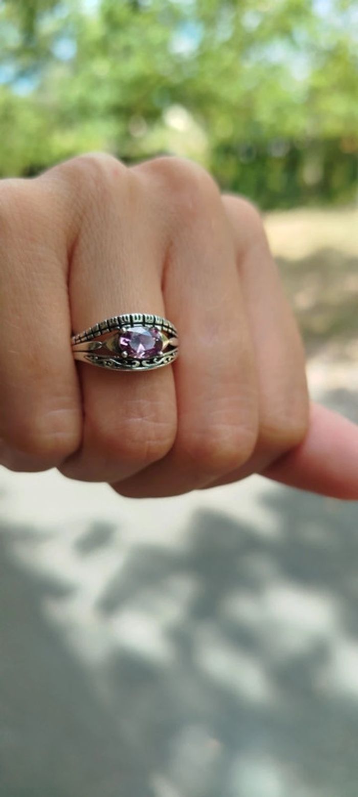 Œil d’Améthyste💫Bague Protectrice en Argent Énergisé - photo numéro 3