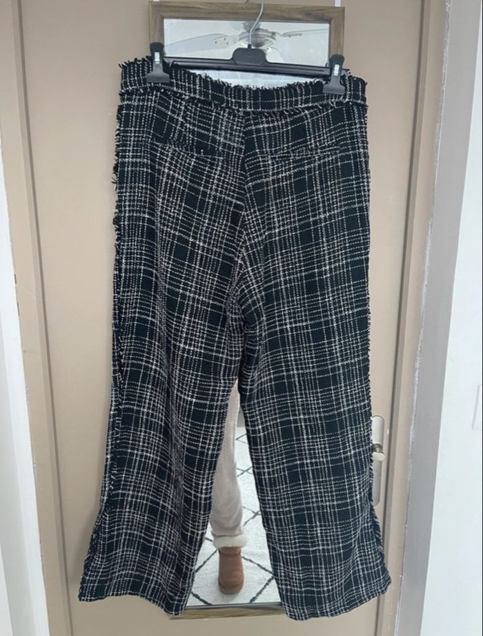 Pantalon à carreaux noir/blanc taille 40 - H&M (taille hautes) - photo numéro 2