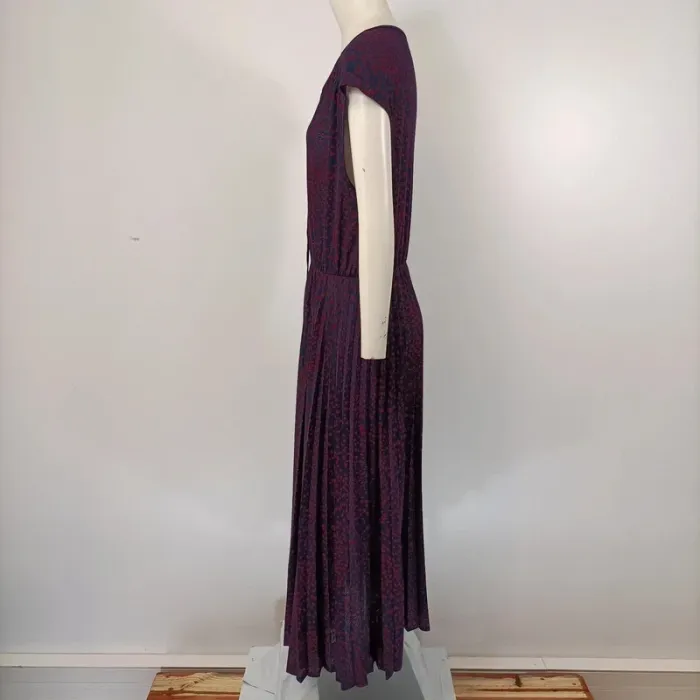 Robe longue fluide Promod à motifs rouges - Taille L estimée - A151 - photo numéro 5