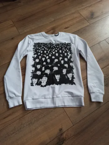 Pull fin manches longues homme blanc XS