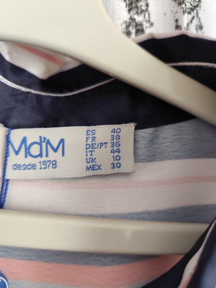 Chemisier à rayure en satin taille 38 - photo numéro 6