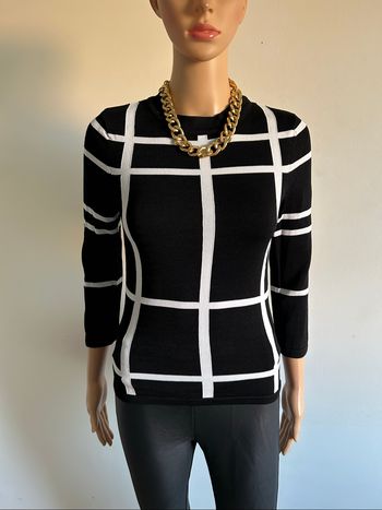 Pull noir et blanc avec manches 3/4 Morgan taille XS jamais porté