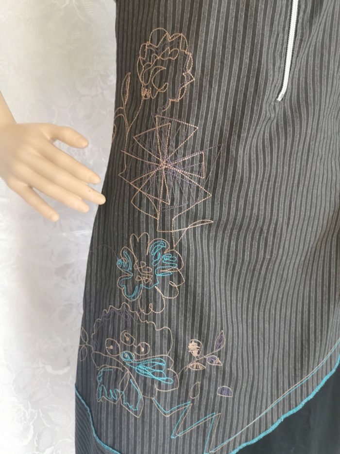 Robe noire-turquoise. Taille 40. La Mode Est À Vous - photo numéro 2