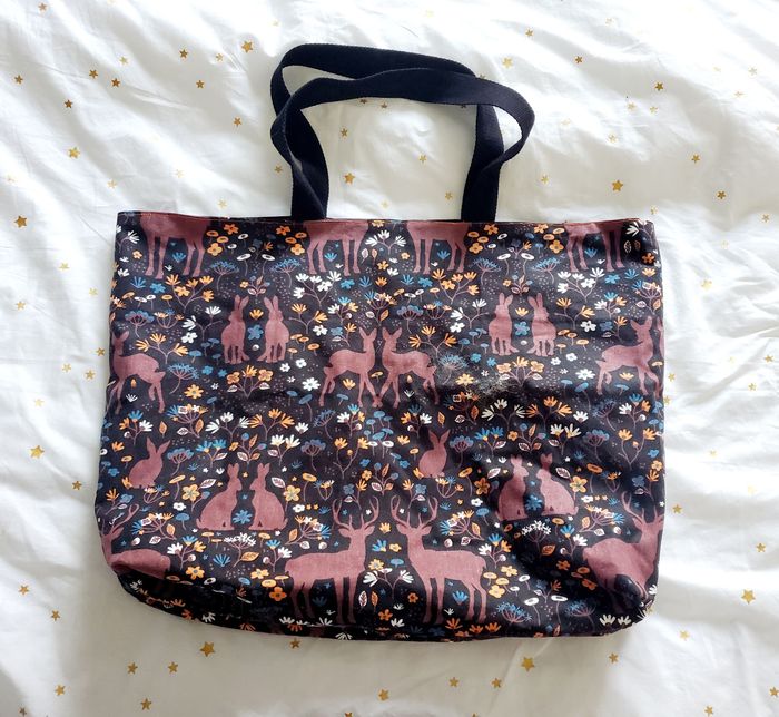 Tote Bag Grande Taille - Marron/Noir