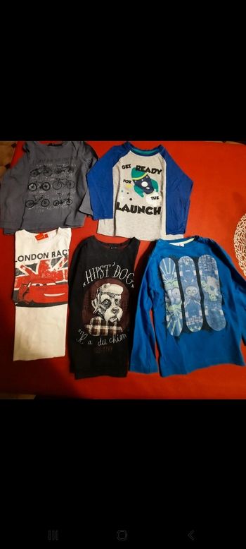 Lot de 5 tee shirts manches longues