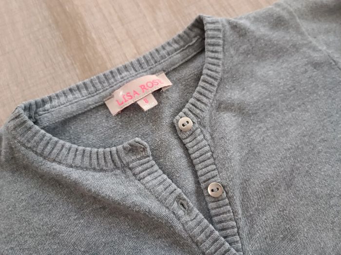 Gilet gris 8 ans - photo numéro 2