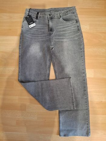Jean gris large wid leg T44 NEUF étiqueté toxik