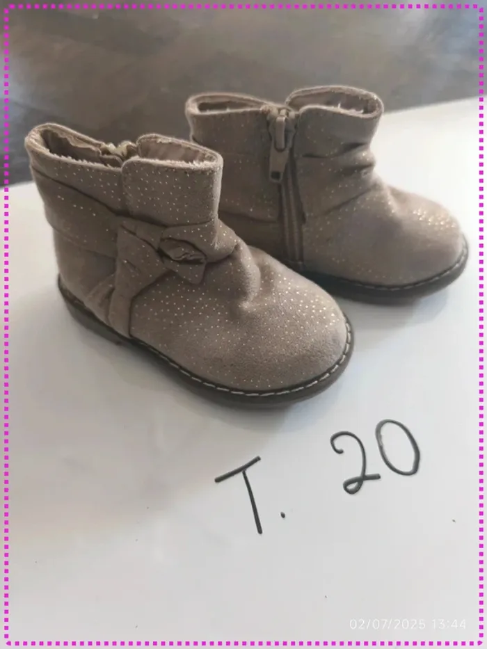 Bottines beiges pailletées (20)