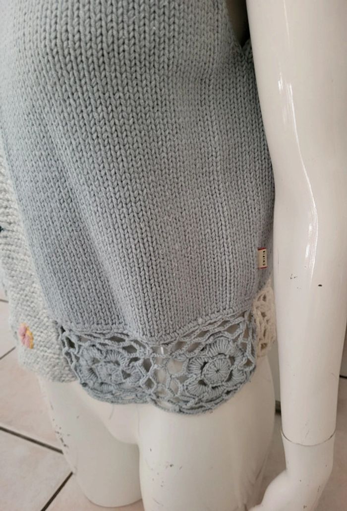 Pull demi manches original en maille et tricot, 50% laine - photo numéro 4