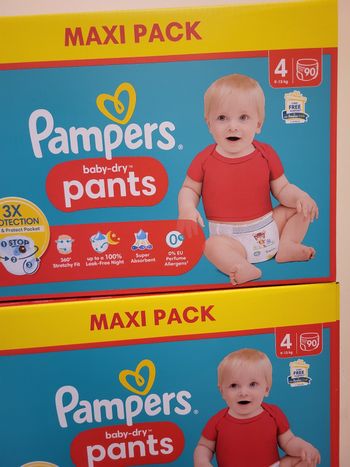 lots  2 cartons  pampers baby-dry pants taille 5