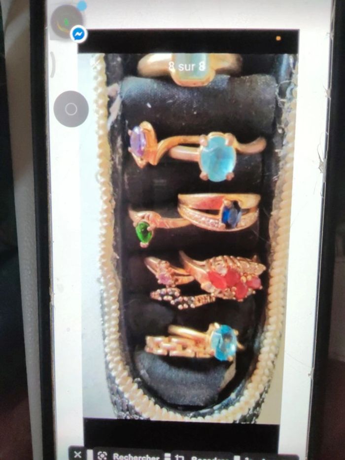 Bague plaqué or et argent 52 54 - photo numéro 2