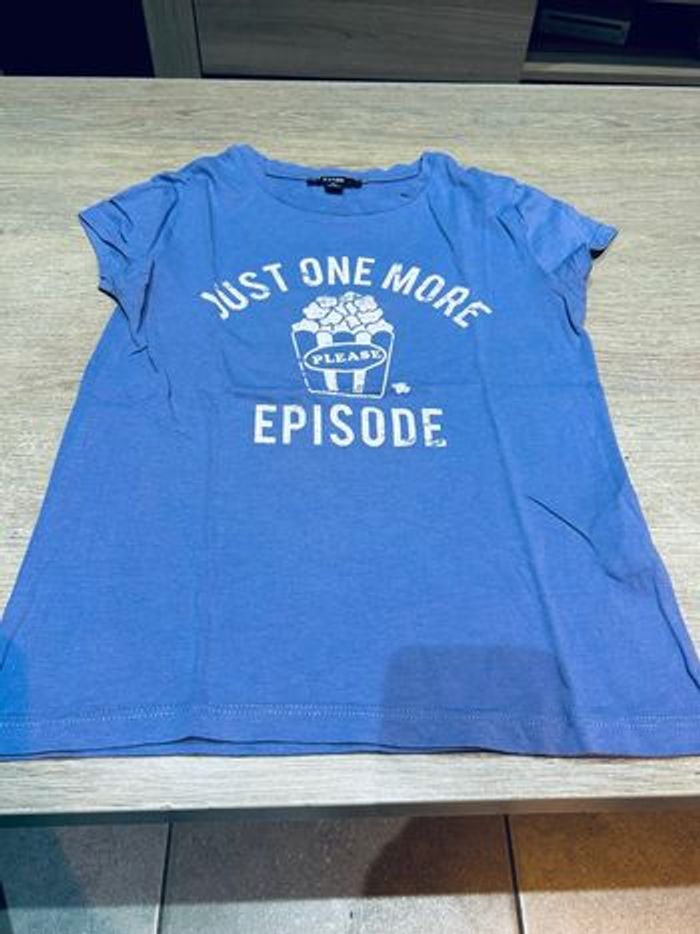Teeshirt manches courtes violet 10 ans motif pop corn - photo numéro 3