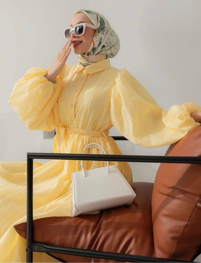 Robe longue jaune