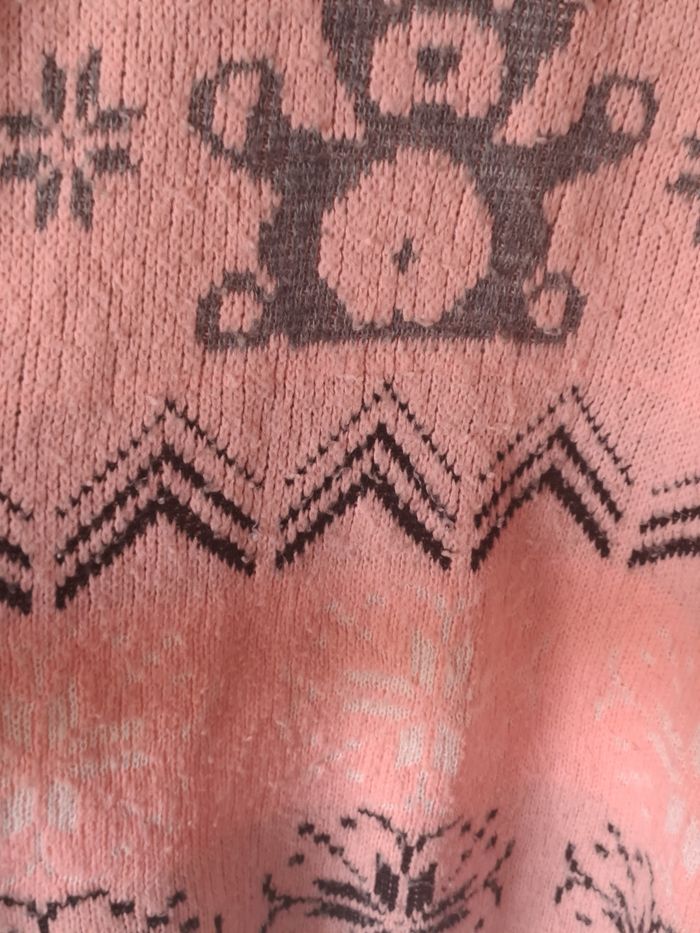 Pull moche de Noël vintage nounours rose Taille Unique - photo numéro 10