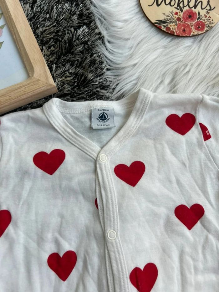 Pyjama cœur léger - petit bateau - 3 mois - photo numéro 3