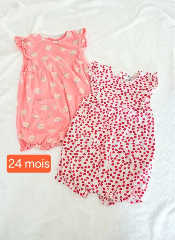 Lot 2 barboteuses 24 mois