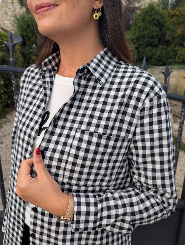 Chemise à carreaux Dinard noir/blanc
Taille S/M - photo numéro 3