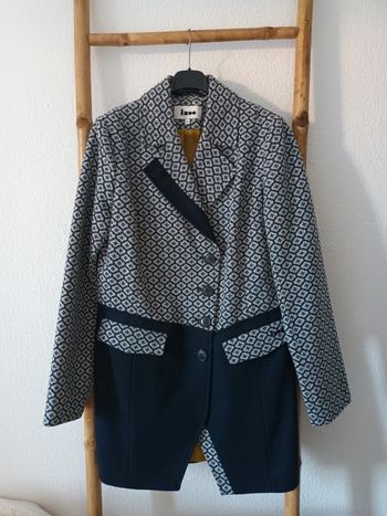 Joli manteau style blazer en laine Ixoo taille 40