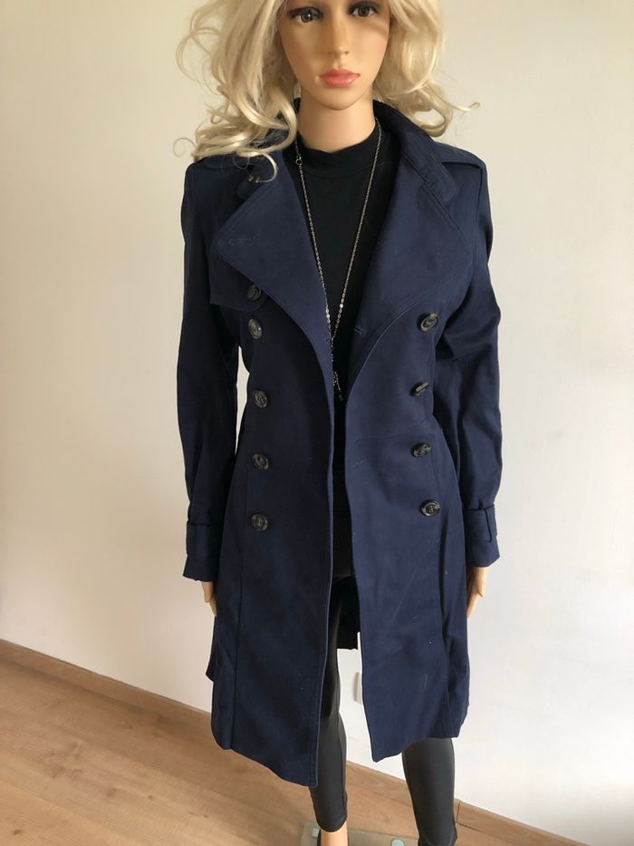 Trench bleu marine Mint&Berry taille 34 TBE - photo numéro 4