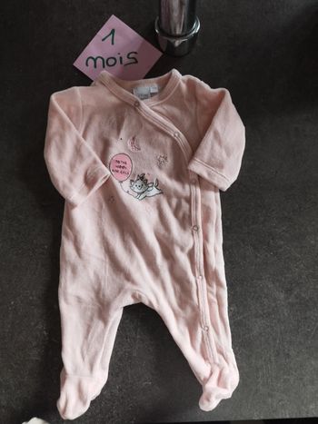 Pyjama velours Marie 1 mois
