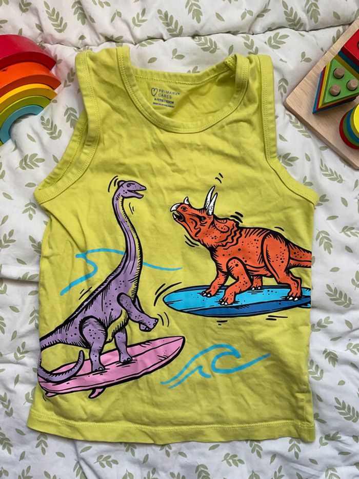 pyjama short et débardeur vert et turquoise 6/7 ans primark - photo numéro 4