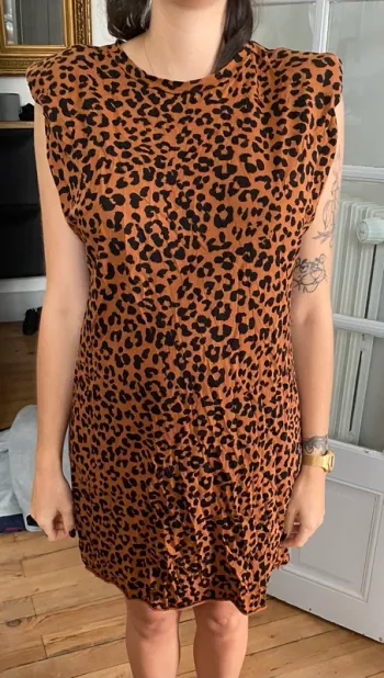 Robe tee-shirt léopard ASOS