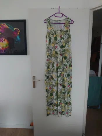 Robe longue feuilles