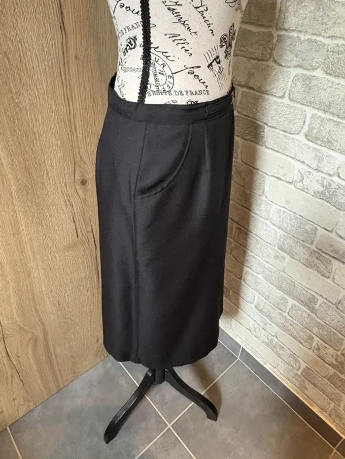 Jupe crayon midi noire élégante taille 44 - photo numéro 3