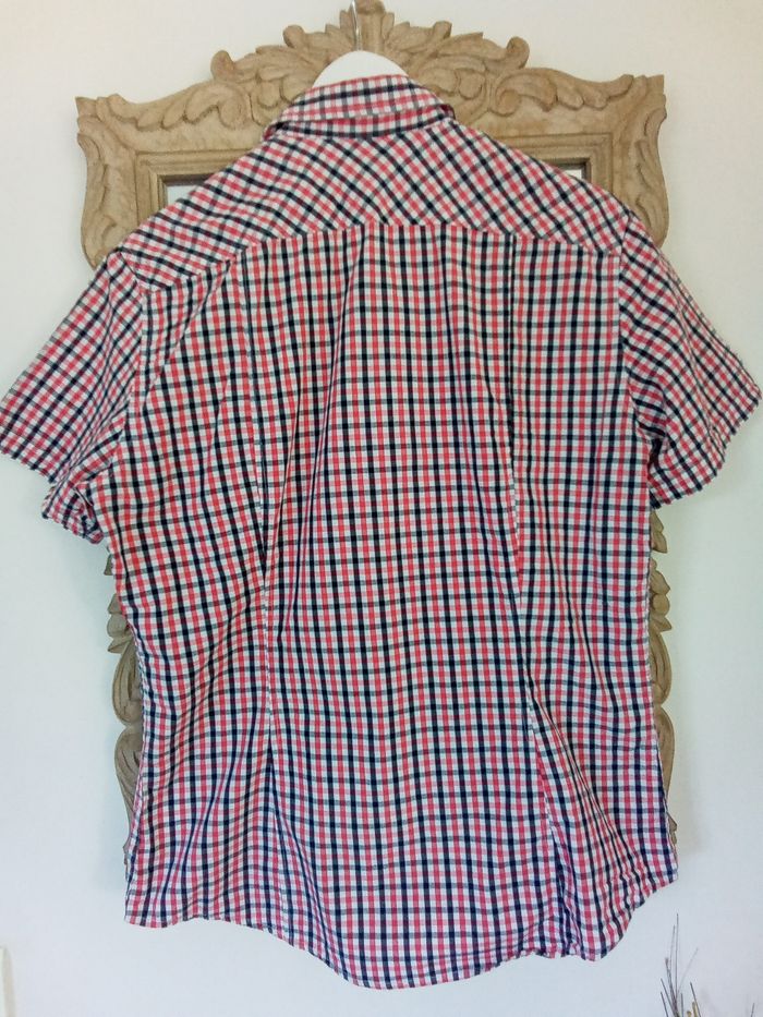 Chemise vichy rouge et noire manches courtes H&M taille M - photo numéro 6